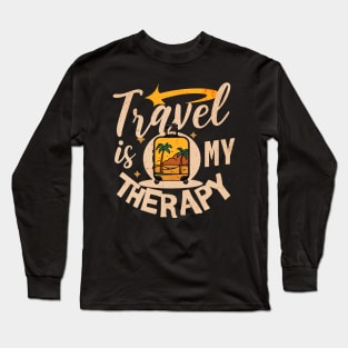 Travel Is My Therapy Long Sleeve T-Shirt